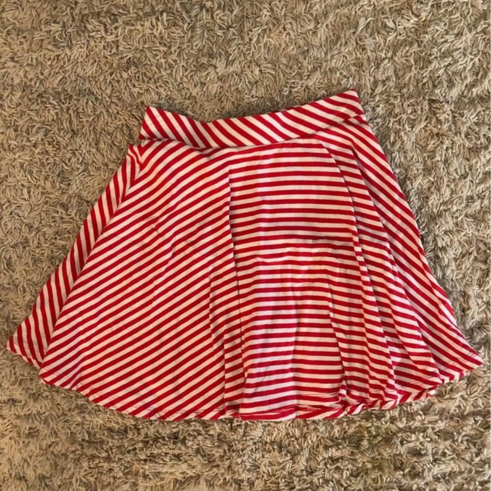 Striped Skater Skirt